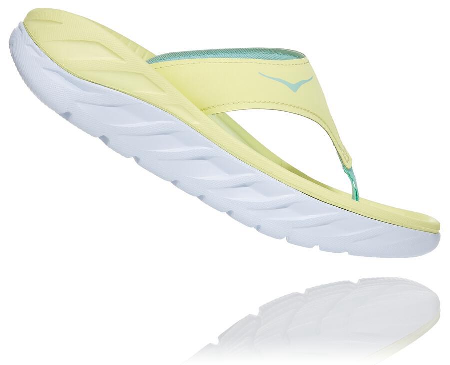 Sandale Hoka One One Ora Recovery Flip Femme - Jaune/Blanche - NBW-367429